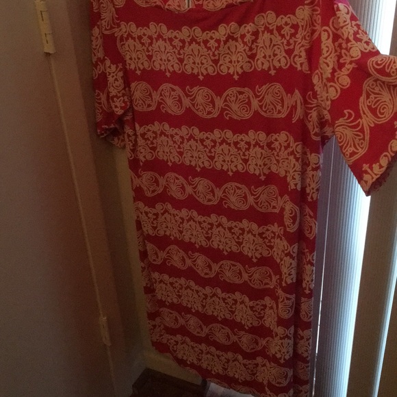 Pink with white design dress - Picture 2 of 4